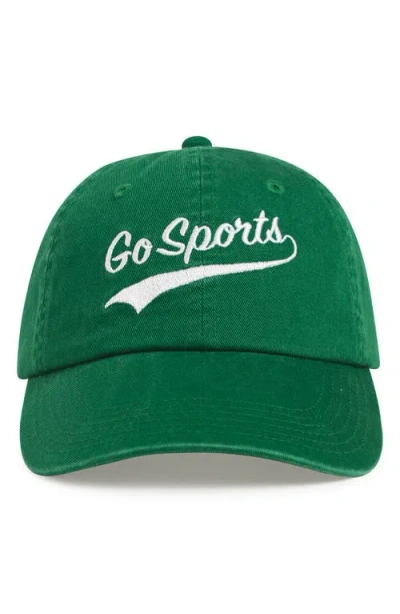 Favorite Daughter Go Sports Cotton Twill Adjustable Baseball Cap In Green