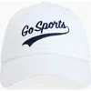 Favorite Daughter Go Sports Cotton Twill Adjustable Baseball Cap In White W/navy Writing