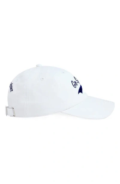 Favorite Daughter Go Sports Cotton Twill Adjustable Baseball Cap In White