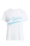 Favorite Daughter Go Sports Graphic T-shirt In White W/baby Blue