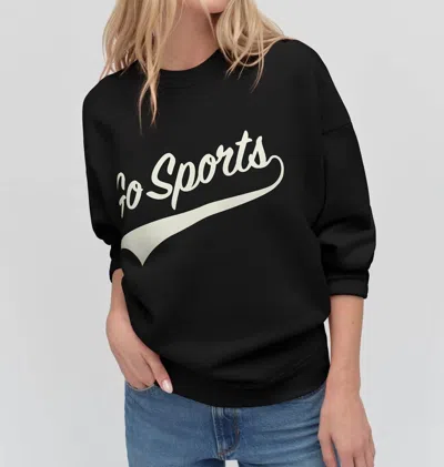 Favorite Daughter Go Sports Sweatshirt In Black/white In Multi