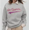 Favorite Daughter Go Sports Sweatshirt In Grey Purple In Gray