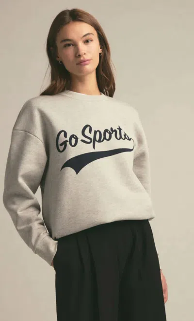 Favorite Daughter Go Sports Sweatshirt In Heather Grey In Gray