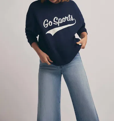 Favorite Daughter Go Sports Sweatshirt In Navy In Blue