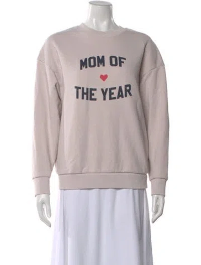 Pre-owned Favorite Daughter Graphic Print Crew Neck Sweatshirt In Black