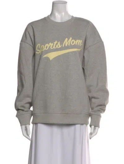 Pre-owned Favorite Daughter Graphic Print Crew Neck Sweatshirt In Gray