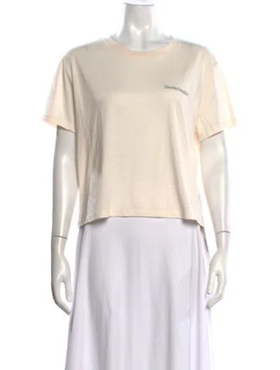Pre-owned Favorite Daughter Graphic Print Crew Neck T-shirt W/ Tags In Neutrals