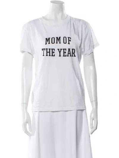 Pre-owned Favorite Daughter Graphic Print Crew Neck T-shirt W/ Tags In White