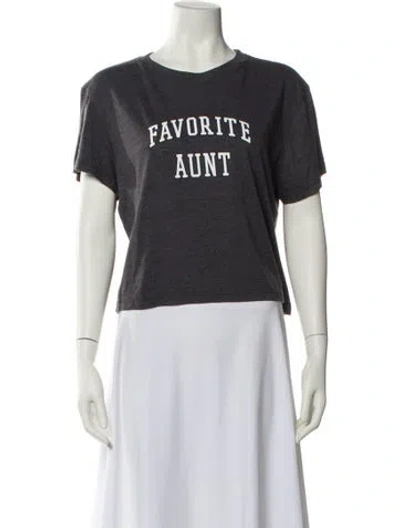 Pre-owned Favorite Daughter Graphic Print Crew Neck T-shirt In White
