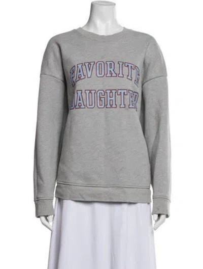 Pre-owned Favorite Daughter Graphic Print Jacket In Grey