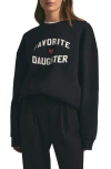 Favorite Daughter Heart Logo Sweatshirt In Black