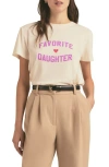 Favorite Daughter Logo Graphic Tee In White Rouge