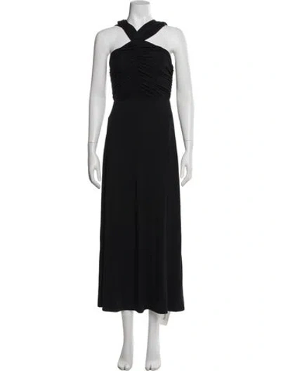 Pre-owned Favorite Daughter Halterneck Long Dress In Blue