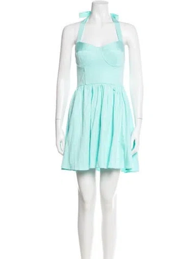 Pre-owned Favorite Daughter Halterneck Mini Dress In Multi