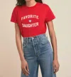 Favorite Daughter Haute Rouge Tee In Red In Red