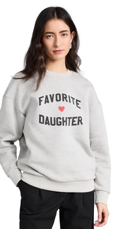 Favorite Daughter Heart Logo Sweatshirt Heather Grey
