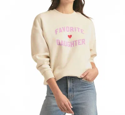 Favorite Daughter Heart Logo Sweatshirt In Gardenia In Neutral