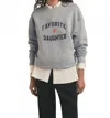 Favorite Daughter Heart Logo Sweatshirt In Grey In Gray
