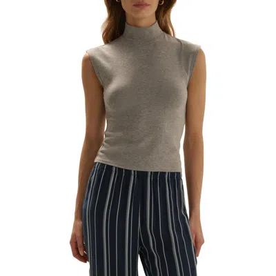 Favorite Daughter Heritage Mock Neck Top In Gray