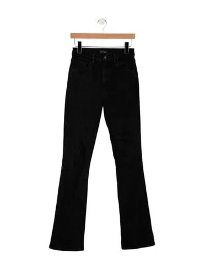 Pre-owned Favorite Daughter High-rise Flared Jeans In Black