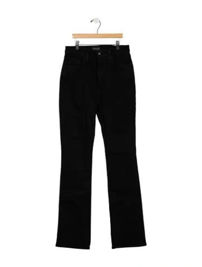 Pre-owned Favorite Daughter High-rise Flared Jeans In Black
