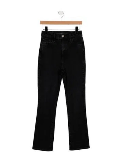 Pre-owned Favorite Daughter High-rise Flared Jeans In Black