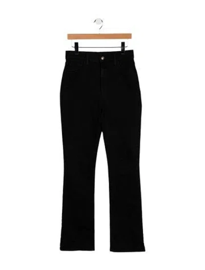 Pre-owned Favorite Daughter High-rise Flared Jeans In Black