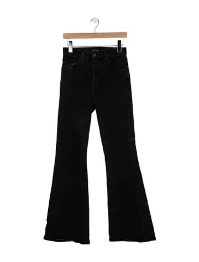 Pre-owned Favorite Daughter High-rise Flared Jeans In Black