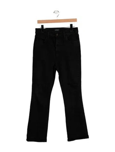 Pre-owned Favorite Daughter High-rise Flared Jeans In Black