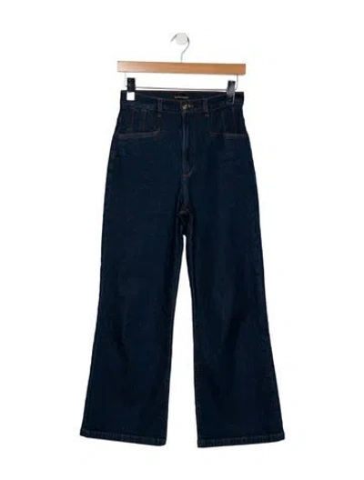 Pre-owned Favorite Daughter High-rise Flared Jeans In Blue