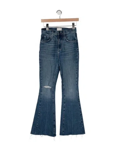 Pre-owned Favorite Daughter High-rise Flared Jeans In Blue