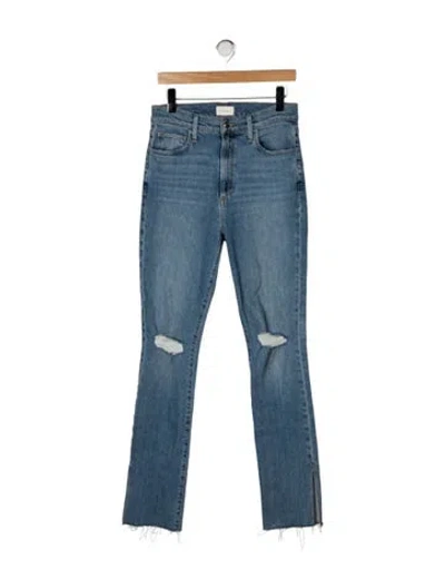 Pre-owned Favorite Daughter High-rise Flared Jeans In Blue