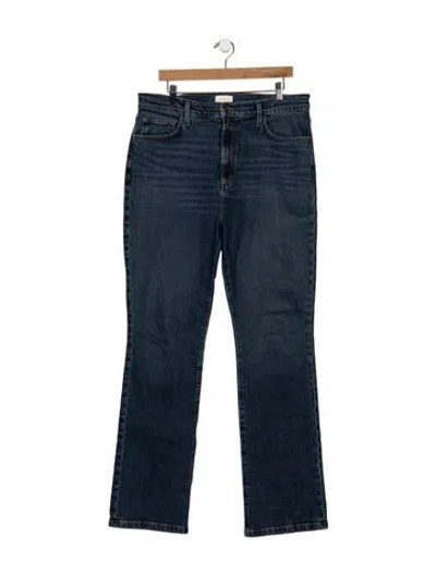 Pre-owned Favorite Daughter High-rise Flared Jeans In Blue