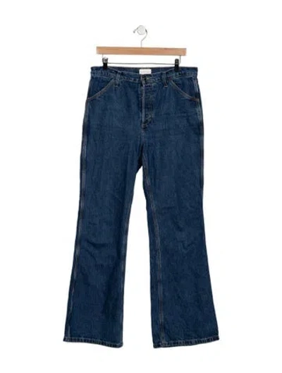 Pre-owned Favorite Daughter High-rise Flared Jeans In Blue