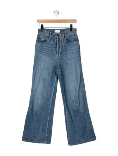 Pre-owned Favorite Daughter High-rise Flared Jeans In Blue