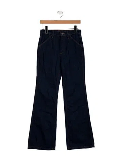 Pre-owned Favorite Daughter High-rise Flared Jeans In Blue