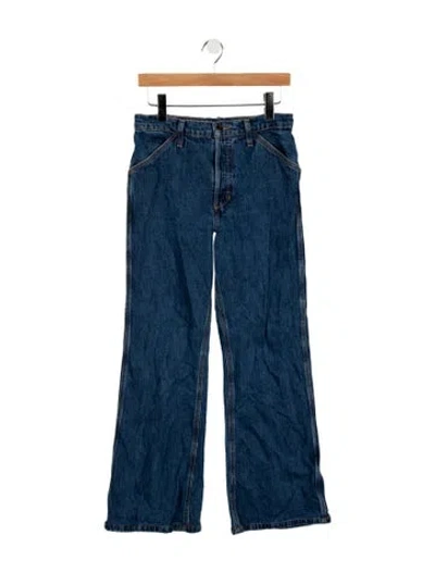 Pre-owned Favorite Daughter High-rise Flared Jeans In Blue
