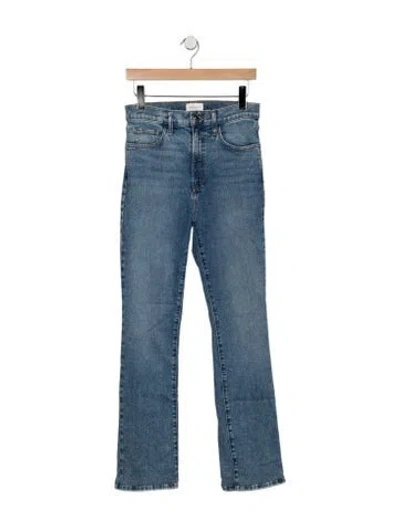 Pre-owned Favorite Daughter High-rise Flared Jeans In Blue