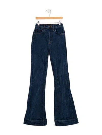 Pre-owned Favorite Daughter High-rise Flared Jeans In Blue