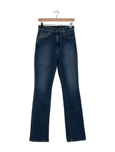 Pre-owned Favorite Daughter High-rise Flared Jeans In Blue