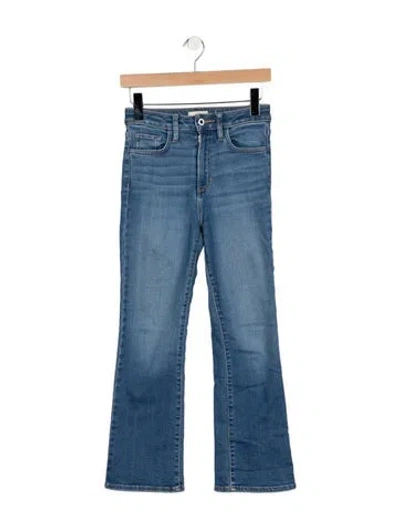 Pre-owned Favorite Daughter High-rise Flared Jeans In Blue