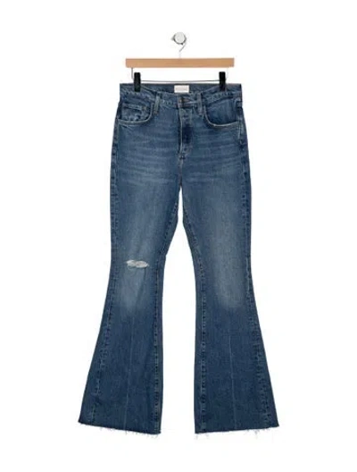 Pre-owned Favorite Daughter High-rise Flared Jeans In Blue