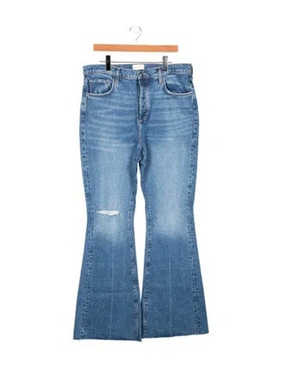 Pre-owned Favorite Daughter High-rise Flared Jeans In Blue