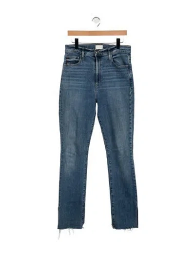 Pre-owned Favorite Daughter High-rise Flared Jeans In Blue