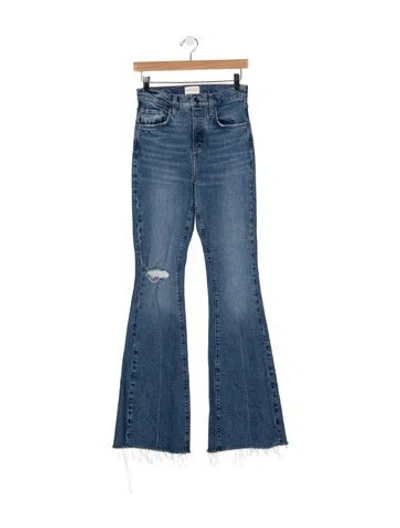 Pre-owned Favorite Daughter High-rise Flared Jeans In Blue