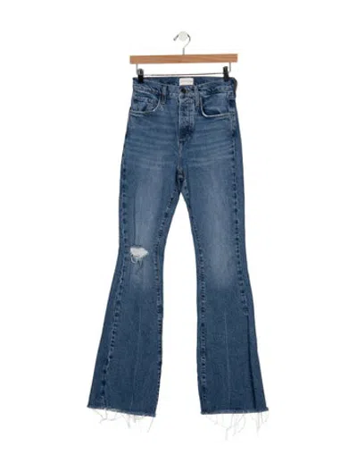 Pre-owned Favorite Daughter High-rise Flared Jeans In Blue