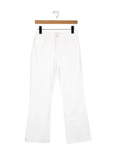 Pre-owned Favorite Daughter High-rise Flared Jeans In White