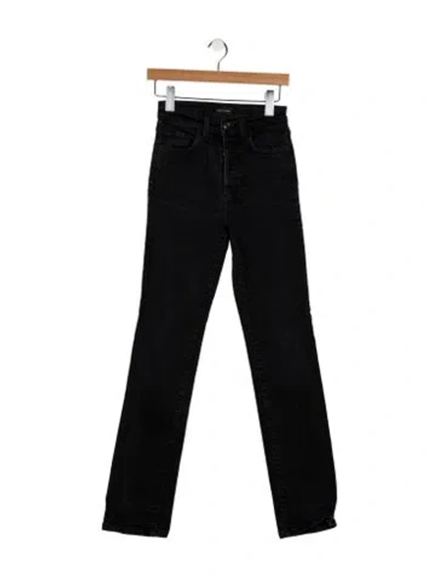 Pre-owned Favorite Daughter High-rise Straight Leg Jeans In Black