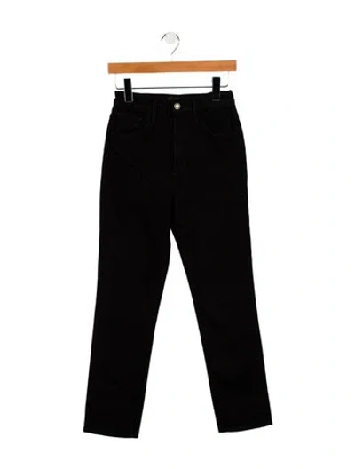 Pre-owned Favorite Daughter High-rise Straight Leg Jeans In Black