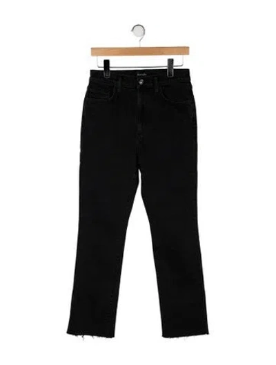 Pre-owned Favorite Daughter High-rise Straight Leg Jeans In Black